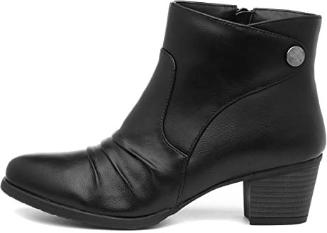 Lilley Mary Womens Black Heeled Ankle Boot - Size 8 UK - Black