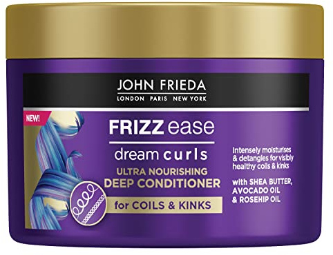 John Frieda Frizz Ease Dream Curls Ultra Nourishing Deep Conditioner 230ml, Conditioner for Curly Hair, Anti-Frizz Hair Mask