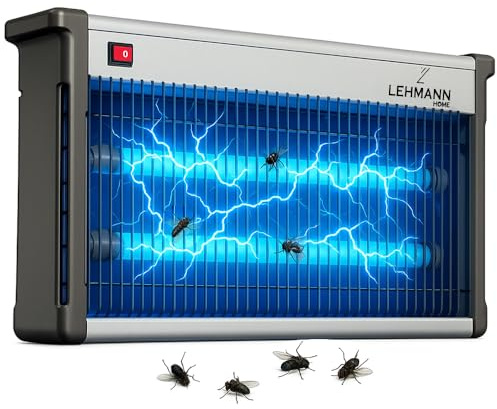 LEHMANN Lampada Antizanzare Elettrico, Zanzariera Elettrica contro Insetti, Zanzare, Falene Notturne e Mosche, Lampada Insetti fino a 300 m², 35 W, fino a 10000 ore, Risparmio Energetico, Silenziosa