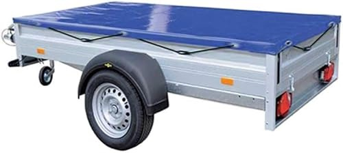 Vehicle Trailer Cover Blue 600gsm Vinyl With Bungee Cord Various Sizes (6ft x 4ft)