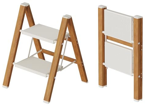 Mayi Plus 2 Step Stool Foldable, Aluminum, Lightweight Step Ladder