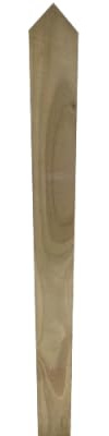 Premium Picket Spiked Garden Fencing Pales Timber Treated Wood Fencing Boards (3'' x 3ft) Rounded Top Planed and Smooth Round top Picket pales, Fencing pales UK (30)