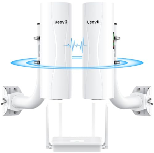 Point-to-point trådlöst brosystem CPE688KIT, med Wifi 6 AX3000 router, justerbara installationsfästen, 5 km räckvidd, dubbla Gigabit-portar, 24 V/48 V POE-strömförsörjning – komplett trådlöst brokit