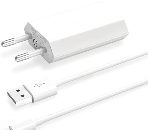 USB Ladegerät iPhone Ladekabel mit Netzteil für iPhone 14/13/12/11 Pro/XS Max/XR/X/8/8 Plus/7/6/6S/Plus SE 5S/SE/5C, iPad mini/Air/Pro/IPod, 5V1A Stecker Ladeset, 2M Datenkabel