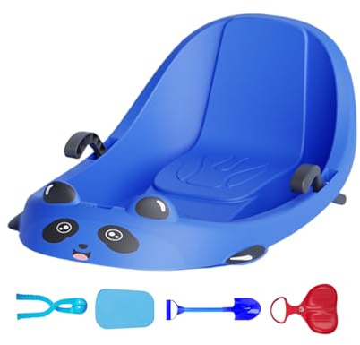 Acunny Luges pour la Neige | Sport d'hiver avec Dossier,Luge Extérieur pour avec Frein | pour Temps Froid Filles Préscolaires Collines Enneigées Parc Arrière-Cour Terrain De Jeu