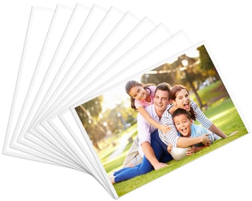 Lot de 10 Cadre Photo Magnetique Frigo,Cadre Magnetique pour Photos 10 x 15 cm/4 x 6 pouces,Cadre Photo Magnetique Sans Cadre,Cadres à Photos Magnétiques pour Tableaux Blancs, Réfrigérateur, Blanc