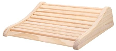 Kichvoe Almohada de Madera para Sauna Ergonómica, Cojín Reposacabezas para Cuello Resistente Humedad, Accesorio Ligero para Sauna Interior y Baño de Vapor, Soporte Lumbar para Relajación