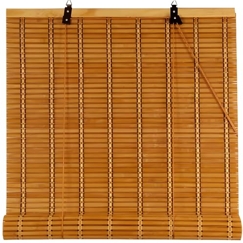 Naturale Tenda a Rullo in Bambù per Esterno 80x90cm Tapparella Bamboo Avvolgibile Per Finestra/Porta,Tessuto A Mano,Tende Veneziane Legno Anti-UV Privacy Per Giardino Gazebo Terrazza