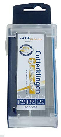 Lutz 4610408 50 Lame di Ricambio per Taglierino, Spessore 0.5 Mm, Argento, 470041, Ab2-Sz