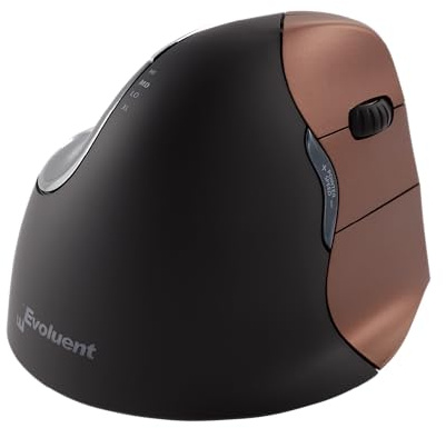 Evoluent VM4SWL Ergonomic mouse Vertical Mouse 4 Right wireless small, Black