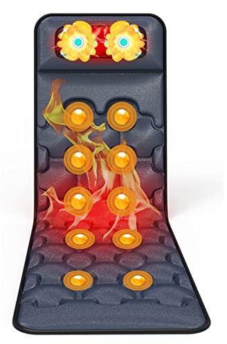 Colchoneta De Masaje De Cuerpo Completo Con Calor - Masajeador De Cuello Y Espalda Shiatsu, Airbag De Calefacción Tracción De Cintura Colchón De Masaje Eléctrico 9 Modos De Masaje Y Vibración,Flagship