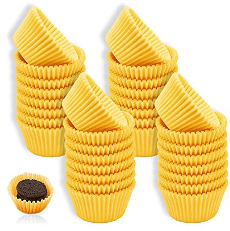 MIVAIUN 1000 Pz Pirottini Gialli per Cupcake, Muffin, Caramelle e Cioccolato - Carta Oleata