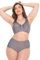 Ulla Popken Damen Entlastungs-BH, Ohne Bügel, Strassanhänger, Cup C - G BH, Betongrau, 100G EU