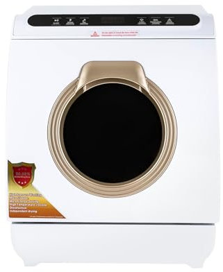 Portable Countertop Mini Dishwasher with 7L Water Tank - Compact Table Top Dishwasher with 5 Washing Programs, Air-Dry Function, Fruit Wash - No Installation Needed