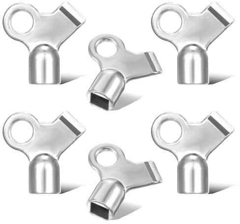JIEYAO 6 Stück Entlüftungsschlüssel, Heizkörper Entlüftungsschlüssel Heizungsentlüftungsschlüssel Robuste Und Stabile Heizung Entlüften Schlüssel Universell Vierkant Schlüssel Für Alle 5mm Heizungen