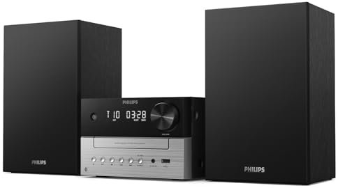 Philips TAM3505M2 Hi Fi Mikromusik-Anlage, Bluetooth-fähig, CD-Player, USB, Auracast FM und DAB-Radio, 85% PCR-Material