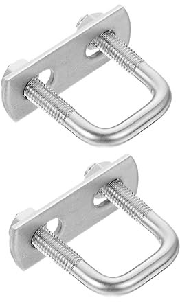 ROMISBABA 2pcs Stainless u Shape Bolts U-bolt Clamps for Pipeline Easy Install High Hardness