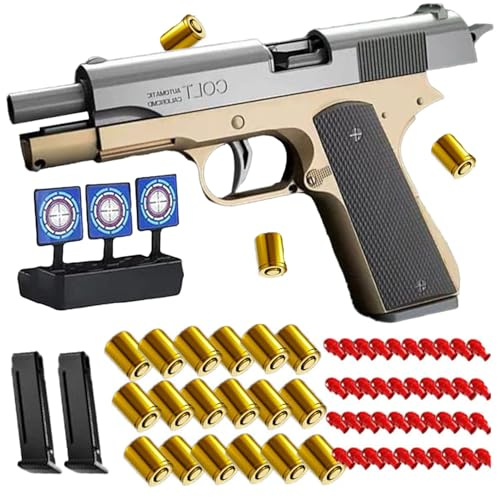 Pistola giocattolo per bambini, giocattolo morbido bullet gun M416, pistola in schiuma, ricarica manuale, pistola morbida per 12 + regali per bambini