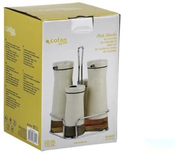 set de aceitera - 230 ml y 120 ml, fabricadas en cristal resistente, diseño práctico y moderno, ideal para almacenar aceites y vinagres.