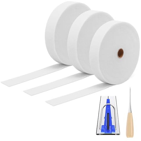 HuhWafee 3 stycken 5,7 cm stoppad vadd volymfleece, mjuk lätt fleecestoppning, sömnad täcke bomullvadd, polyester lapptäcke fleece, mikrofiber bomullspolyester, knåp quiltad vadd för gelérulle mattor