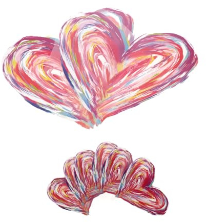 DIYEAH Pegatinas Ropa Termoadhesivos Creativas Excelente Efecto Decorativo Forma de Corazón para 6 Hojas de Transferencia de Calor para Decoración DIY en Ropa Decoración DIY en Ropa