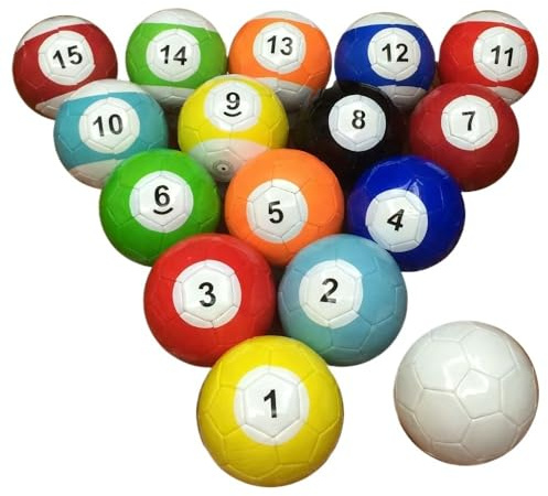 16 st biljardset i läder, komplett trädgårdsspel för inomhus/utomhus - familjeunderhållning med bärväska (Ball nr 5)
