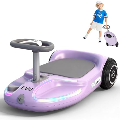 EVERCROSS EV6 Voiture Électrique Enfant, 4-en-1 avec Musique Bluetooth | Jusqu’à 10 km d’autonomie voiture enfant,3 modes jusqu’à 9 km/h, rotation 360° plus de 100 effets lumineux voiture electrique