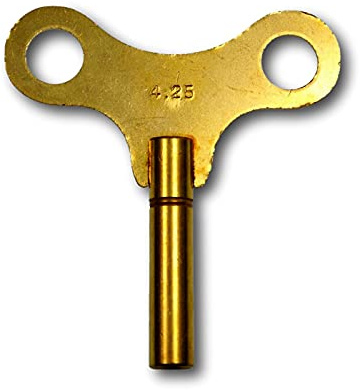Pevak® Chiave di Carica per Orologi da Camino, Regolatori, da Parete, Grandi in Ottone Con Chiave Quadrata, 4,25mm