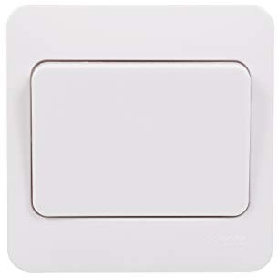Schneider Electric Lisse 1-Gang 2-Way 10AX Wide Rocker Switch, White