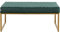 Kare Design Bank Smart Velvet, Dunkelgrün, Sitzbank, Polsterbank, Samtoptik, Stahl Gestell, 40x90x40 cm (H/B/T)