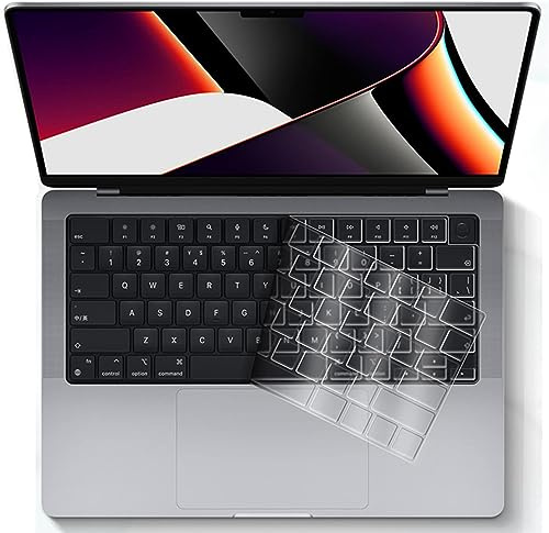 Se7enline Compatible with Macbook Keyboard Cover Skin for Mac Neo & Air 13/15 & Pro 14/16 inch M5 M4 M3 M2 M1 A18 Pro 2026/2025/2024/2023/2022/2021 Ultra Thin TPU backlight Dustproof EU Layout, Clear