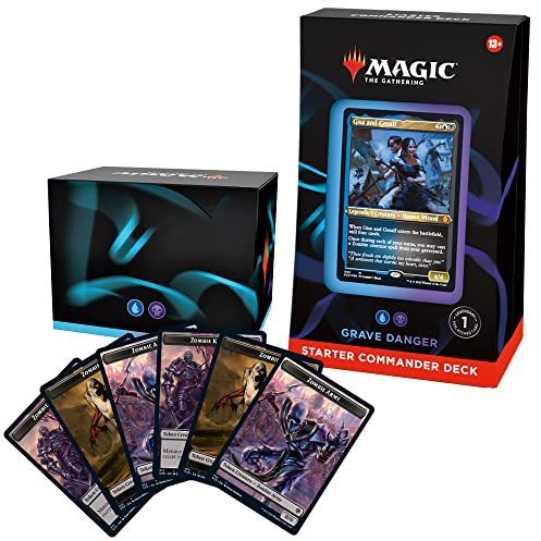 Magic: The Gathering Starter Commander Deck – Grave Danger (Blue-Black) | Ready-to-Play Deck for Beginners and Fans | Ages 13+ | Collectible Card Games