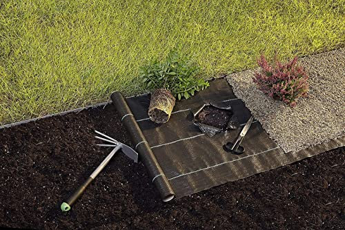 1PEZZO Telo Pacciamatura Nero mt 0,5 x 100 =mq 50 Anti Erbacce per Orto, Giardino, Stabilizzazione UV