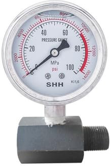 Pompe à main hydraulique Ultra haute pression CP-180 700 700-2 800, pompe hydraulique à pompe à pression Portable SUNBING (Color : Only pressure meter)