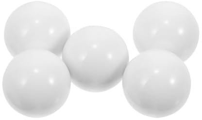 UPKOCH Roulette Kugeln 12 Mm Weiß - 5 Stück Acryl Kugeln Für 8-12 Zoll Roulette Räder Glatte Drehung Ideal Für Tischspiele Und Partyunterhaltung