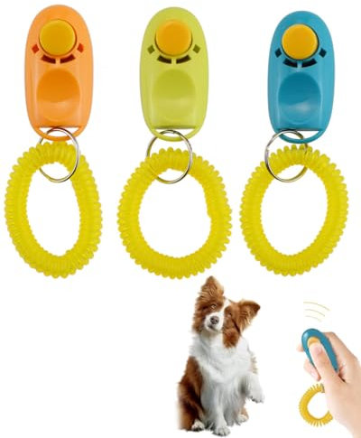 KGDUYC 3 Stück Hundepfeife -Hundepfeifen Hochfrequenz Klicker Hundeklicker Set Clicker Hundetraining Clickertraining, clicker hund,klicker hund,hundepfeife rückruf,Trainingspfeife für Haustiere