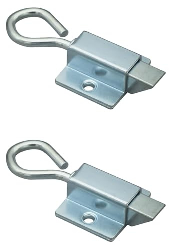 2 pestillos automáticos para puerta, pestillo de anillo de tracción, pasador de pestillo con resorte para puertas, cobertizos, gabinetes de hotel (arriba)