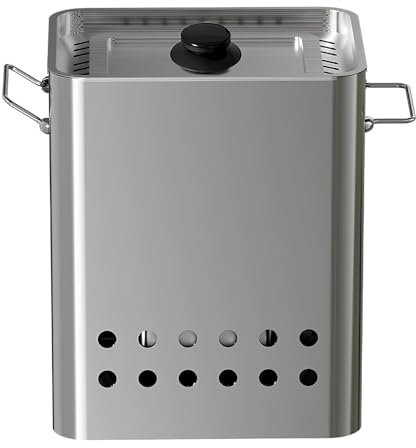 YTYTU Parrilla Portátil De Barril, Cubo De Acero Inoxidable, Barbacoa De Carbón Sin Humo, Asado 360°, Separación De Aceite Y Carbón para Camping Y Jardín