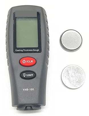Medidor de espesor, Medidor de espesor de recubrimiento Mini Digital 20ps medidor de espesor de pintura de coche probador de espesor de pintura con YNB-100 de retroiluminación(Grey with battery)