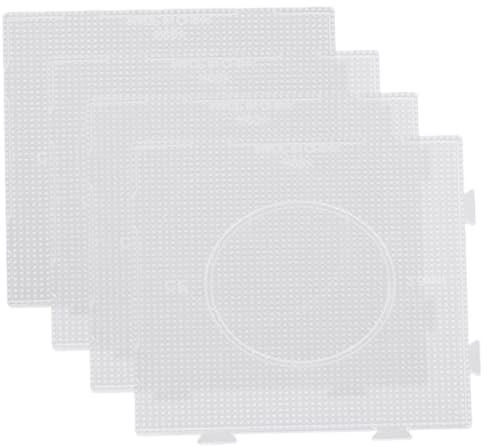 4PCS 2.6mm Square Pegboard Transparent Big Square Pegboards Beads Boards Material Template Beads Pegboard