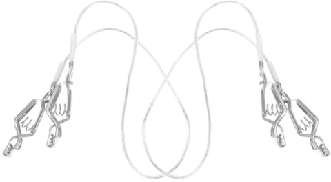 Veemoon Clips de Câble pour Tête D'escrime en Acier Inoxydable, Lot de 2 Clips Multifonctions pour Cordon de Fleuret, Accessoires Conducteurs pour Masque D'escrime, Équipement