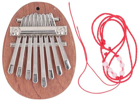 Kalimba ZIXINNKC de 8 teclas, madera de caoba, teclas de aleación de acero, piano de pulgar portátil, mini instrumento musical para principiantes.
