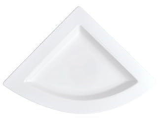 Villeroy & Boch 1025252659 New Wave Dreieckiger Speiseteller, Premium Porzellan, Weiß, 22 cm
