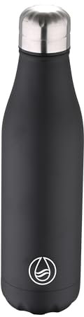 Bergner Botella termo cola 500ml acero inoxidable negro Walking anywhere, 500 ml