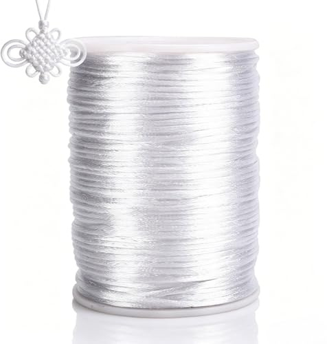 Hilo de Nylon de 2,5 mm para Pulsera, Cuerda de Nudo China Cuerda de Nylon de satén Cuerda de Hilo Trenzado de Perlas para Collares joyería Bricolaje