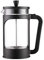 Vier - Cafetera/tetera de prensa francesa de 1 litro / 34 Oz. Vidrio borosilicato resistente al calor. Filtro acero inoxidable y cubierta negra.