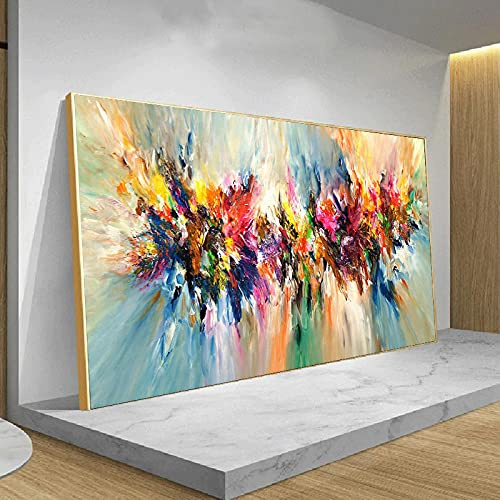 GEMMII Quadri Su Tela Grandi Dimensioni- Arte astratta moderna Immagini decorative colorate Stampe su tela Stampe d'arte per soggiorno Dipinti 30x60cm Senza cornice