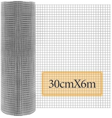 DRERIO Wühlmausgitter 300mmX6m, Drahtgitter Mäuseköder Kaninchendraht für Hochbeet,Nagetier Masche,Fugengitter Metall Rolle,Drahtgitter Feinmaschig,Zugriff mit Mäuse & Ratten und Schlange Verhindert