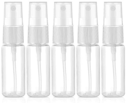 5 Pièces 20 ml Flacon Vaporisateur, vaporisateur plastique,Bouteille Spray Vide Transparent, plastique transparent Bouteille de Voyage Vide Réutilisables