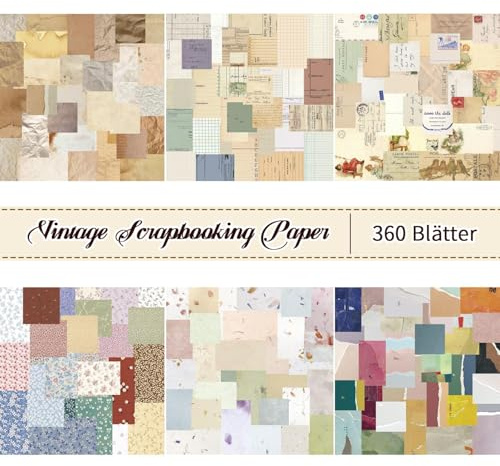 360 Blätter Scrapbook Papier Vintage Journal Zubehör Decorative Craft Paper